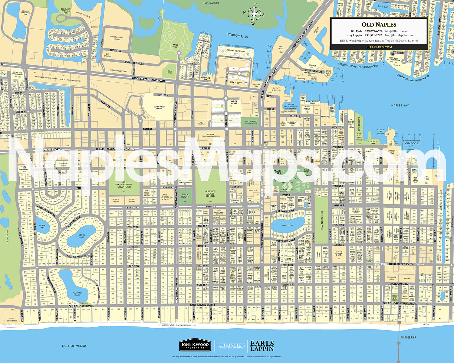 Olde Naples Map, Naples, FL