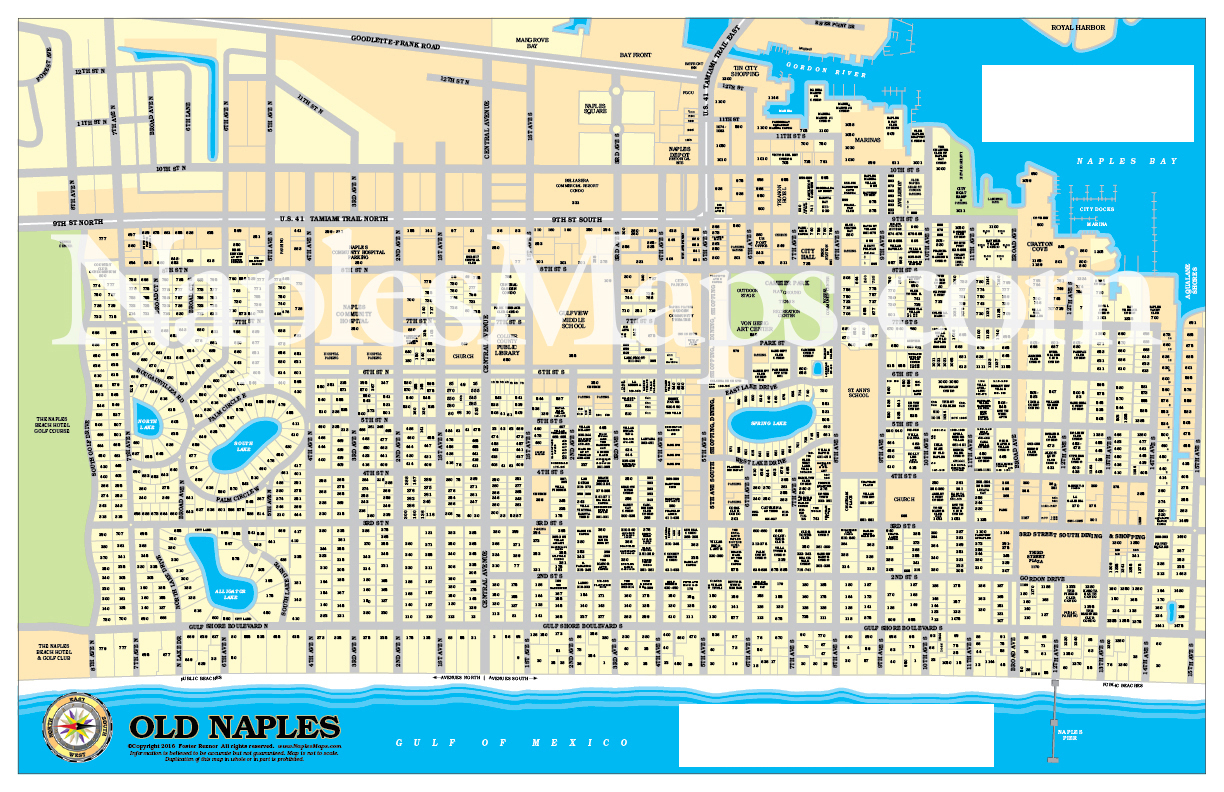 Map of Old Naples (Customized Sample) Naples Florida